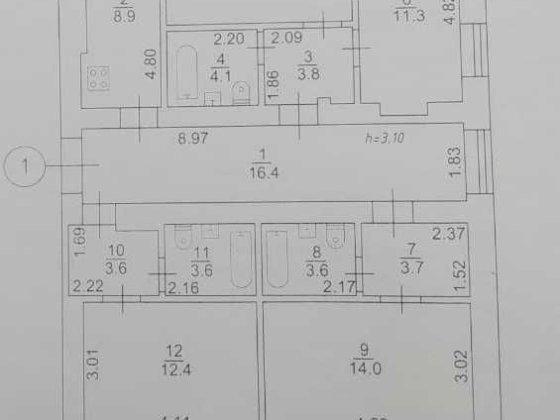 98м2, 24м2, 27м2, 46м2, Пів першого поверху, 10 вікон, Куренівка Киев