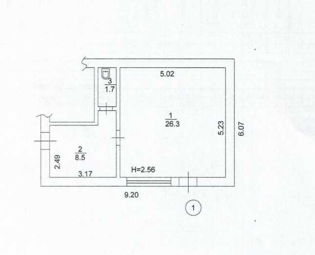 1 пов, окремий вхід, 36,5 м2, Київ, просп. Оболонський, 5-Б - фото 1