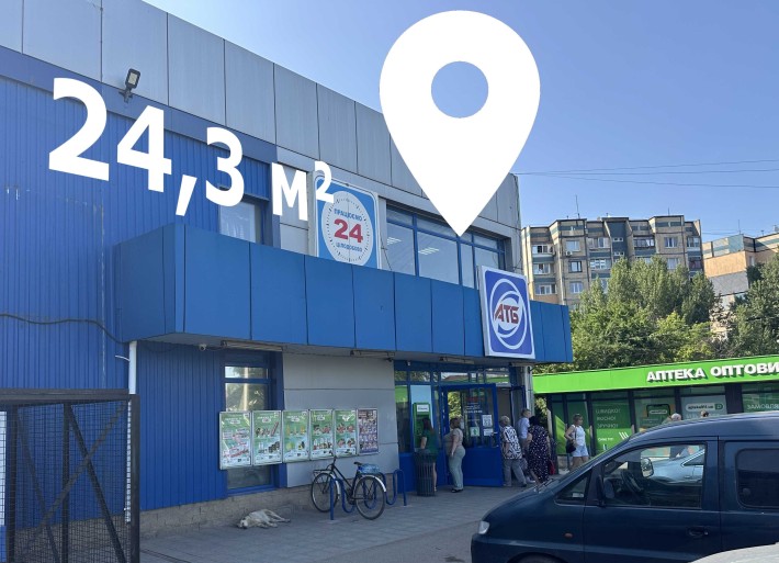 оренда в АТБ, 24 м², Великий массив Зарічний, Кінцева зупинка. - фото 1