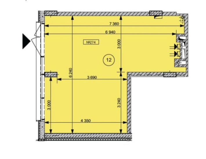Комерційне приміщення 36м2 (6 міс канікули), ЖК Файна Таун,без комісії - фото 1