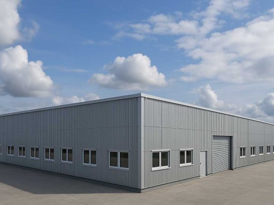 Великий контейнерний комплекс для складу — модульна споруда 1500 м² Львів