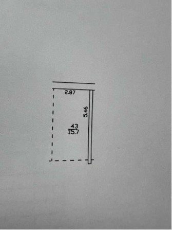 Машиномісце №43 у вбудовано-прибудованому паркінгу, 15.7 кв.м. - фото 1