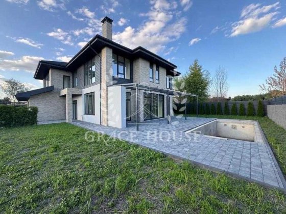Продажа нового дома с бассейном в Лесниках, 390м2, 12сот, 4мастер Лесники