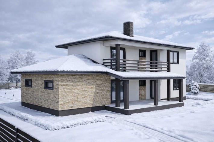 Будинок з гаражем і терасою | 180 м² | ділянка 8 соток - фото 1