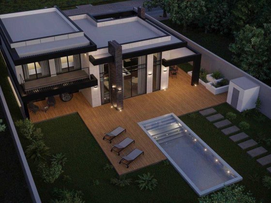 Дом в стиле Хай-тек в Дайберге. Участок 10 соток. 1K13 Лиманка