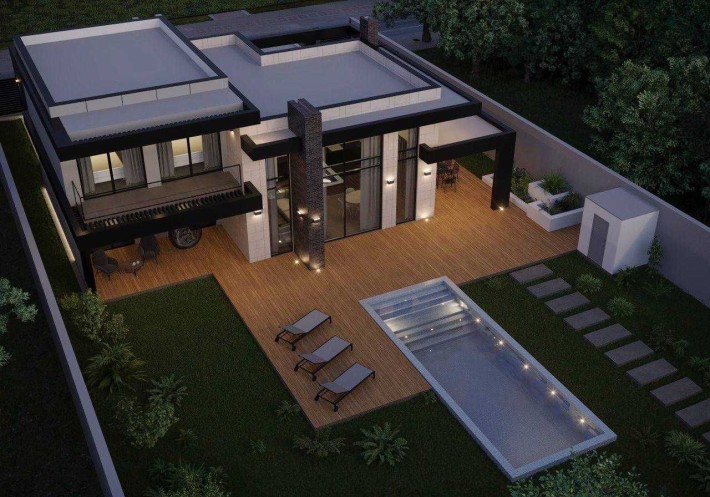 Дом в стиле Хай-тек в Дайберге. Участок 10 соток. 1K13 - фото 1