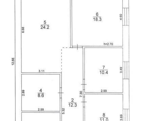 Одноповерховий будинок в Бучі, 94 м², без комісії Буча