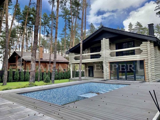 Котедж ЗРУБ 11 соток з Басейном та Банею ! Біля лісу Буча