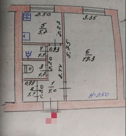 1к, 33м2, р-н ринку - фото 1