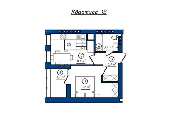 НАЙДОСТУПНІША 1-кімнатна в ЖК “Сонячний”  35,8 м²  лише 24 165 $ Васильків