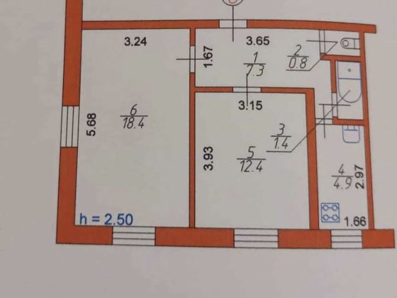 Продам 2-х кімнату квартиру Володимир