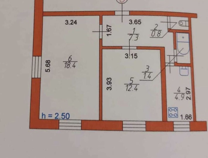 Продам 2-х кімнату квартиру - фото 1