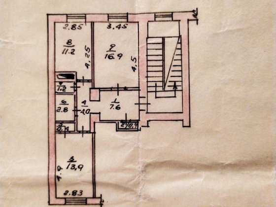 2-х кімнатна сталінка р-н автовокзала від власника Кам'янське