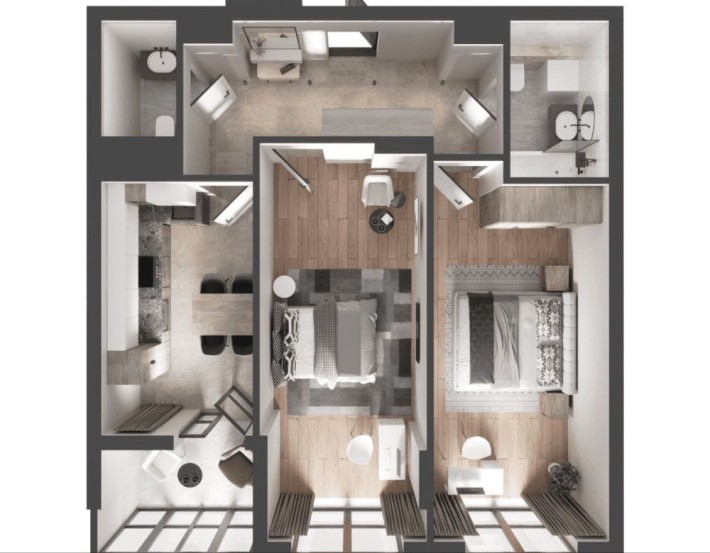 ціна нижча ринку • простора 2-кім • новобудова - фото 1