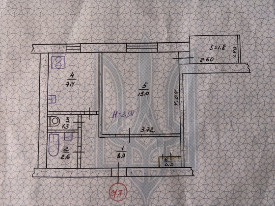 Продається однокімнатна квартира у багатоповерхівці Желтые Воды