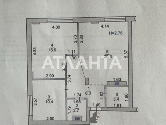 2-ка. Квартира 63м2 . Новострой. Морской Черноморск