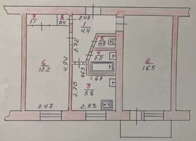 Продам 2-кімн. квартиру  в р-ні Вокзалу. - фото 1
