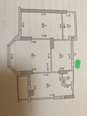 Велика двокімнатна на вул.Парусна - фото 1