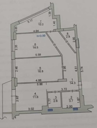 Трикімнатна квартира - 77,7 м ,в моноліті - фото 1