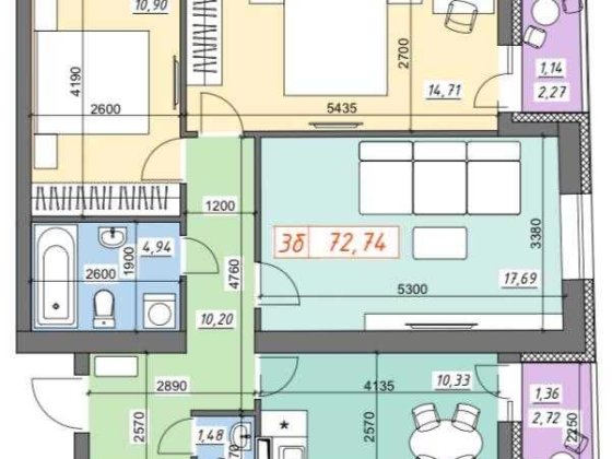Продаж просторої 3к квартири поруч з Академмістечком Коцюбинское