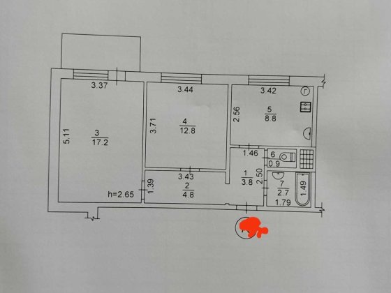 Двокімнатна Д.Апостола 6А автономка (сертифікат) Миргород