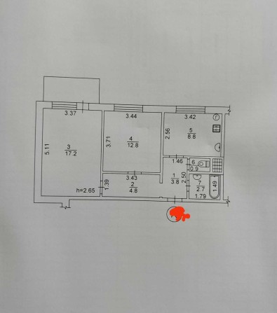 Двокімнатна Д.Апостола 6А автономка (сертифікат) - фото 1