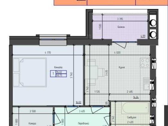 Продаж 1-кімн. квартири ЖК 9район Мукачеве