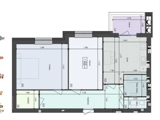 2 кімнатна квартира Мукачеве