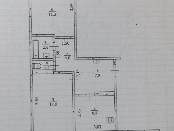 2-кімнатна, 2/5 середина дома, вул. Калинова (П'ятихатки) Павлоград