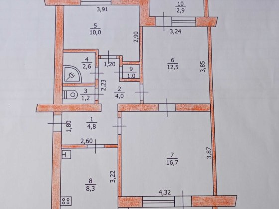 продам квартиру в кирпичном доме чешка Павлоград