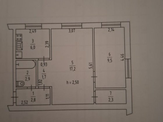 Продам 2х кімнатну квартиру під ремонт Павлоград