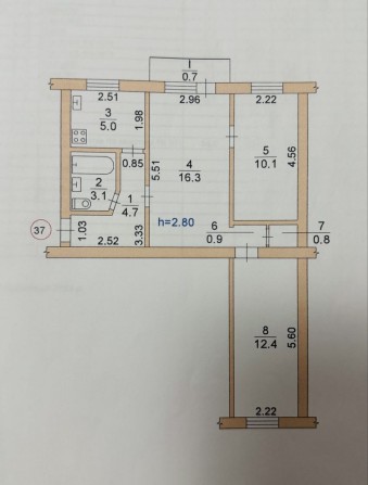 Квартира 3х кімнатна / Павлоград / центр - фото 1