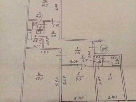 Трьохкімнатна квартира місто Сміла, Черкаської області Сміла
