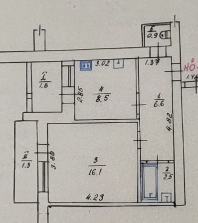 Однокімнатна більшоі площі - фото 1