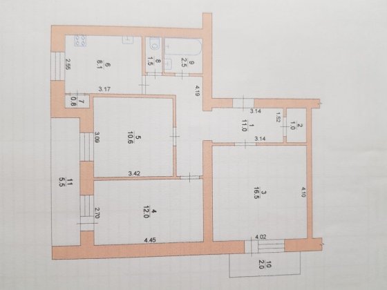Квартира 3-х комнатная с автономным отоплением Шостка