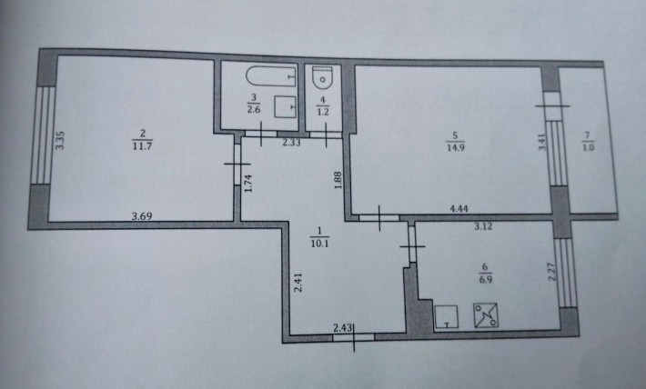 Продається 2-кімнатна квартира, у 3-му мікрорайоні від власника - фото 1