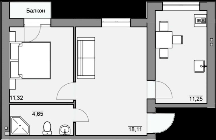Продаж 2к квартири 46 кв. м в новому жк "Баварія" - фото 1