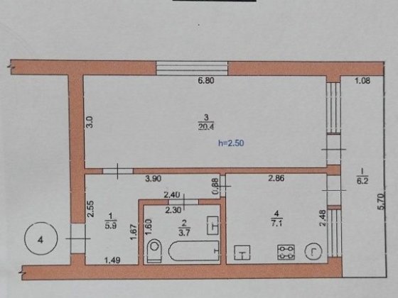 Продам однокімнатну квартиру Синельникове