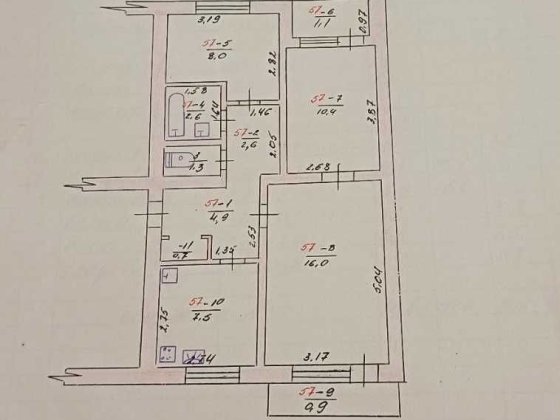 3 кімнатна квартира . Центр міста. Апостолове