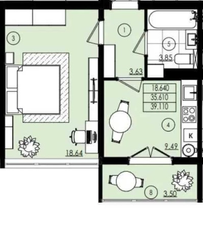 Продам, 1-кімнатну квартиру в готовому будинку!!! - фото 1