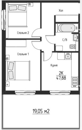 2-кімнатна квартира з двориком Білогородка $26798 розтермінування - фото 1