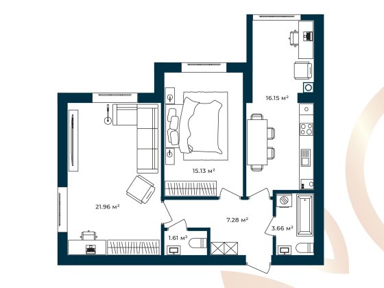 Простора 2-к. квартира 65м²-ЖК Європейські Липки | розтермінування Святопетрівське