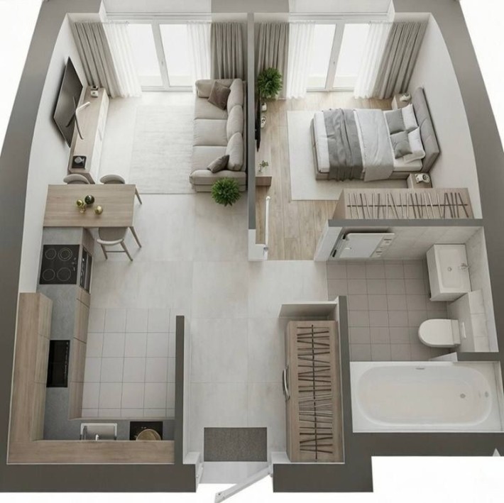 2-кімнатна квартира з двориком Білогородка 1 поверх $20214 - фото 1