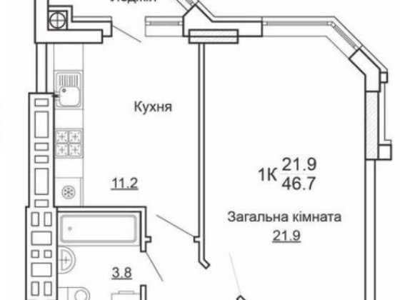 1 кім квартира в Святопетрівському Святопетровское