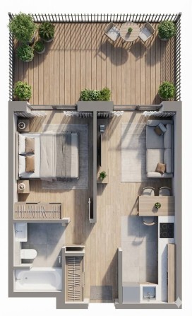 2-кімнатна квартира з власним двориком Білогородка під Києвом 1 поверх - фото 1