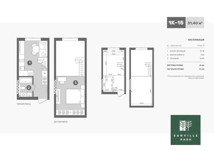 Продаж Дворівневої квартири 31м2  без %  та рієлтора, ЖК Sanville park - фото 1