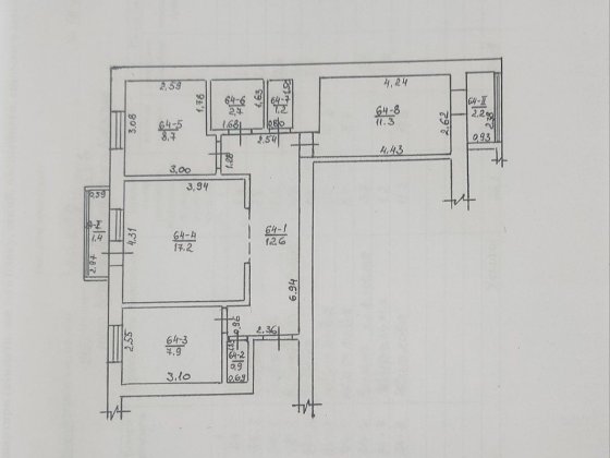 3-х кімнатна квартира Тетиев