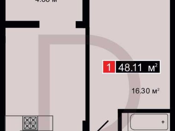 Продаж 1кім.кв. 48м2 у ЖК Затишний двір м.Винники від забудовника Винники