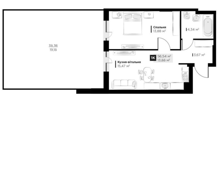Продаж однокімнатної квартири в новобудові - фото 1