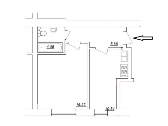 Продається 1-кімнатна квартира Новояворовск